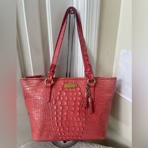 Brahmin Crocodile Embossed Tote Bag EUC